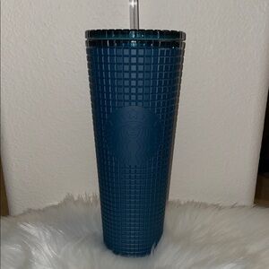 Starbucks Navy Textured Tumbler with Clear Straw